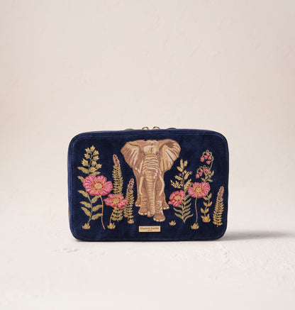 Botanical Elephant Hanging Wash Bag