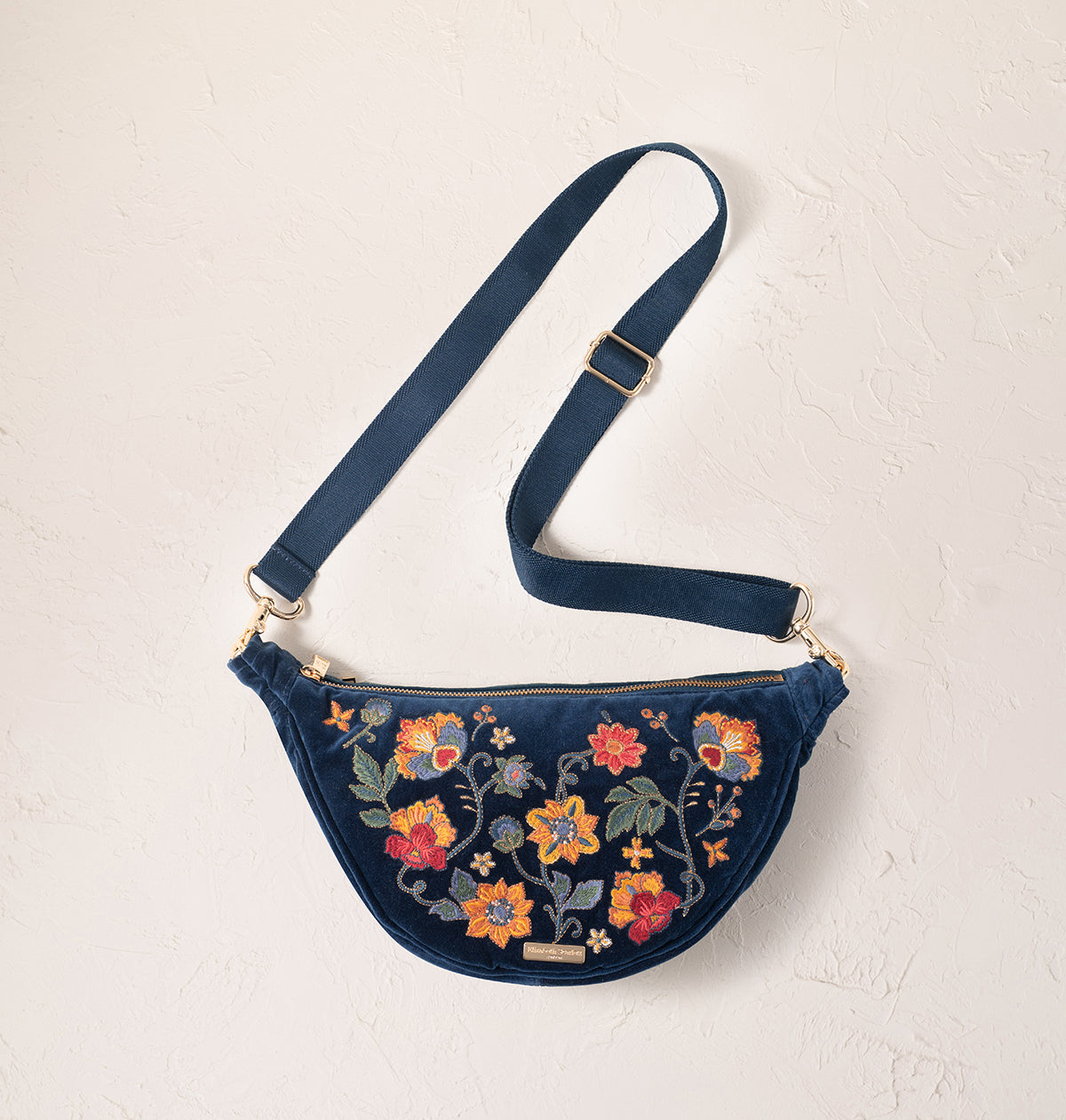 Botanical Garden Velvet Crossbody Sling Bag