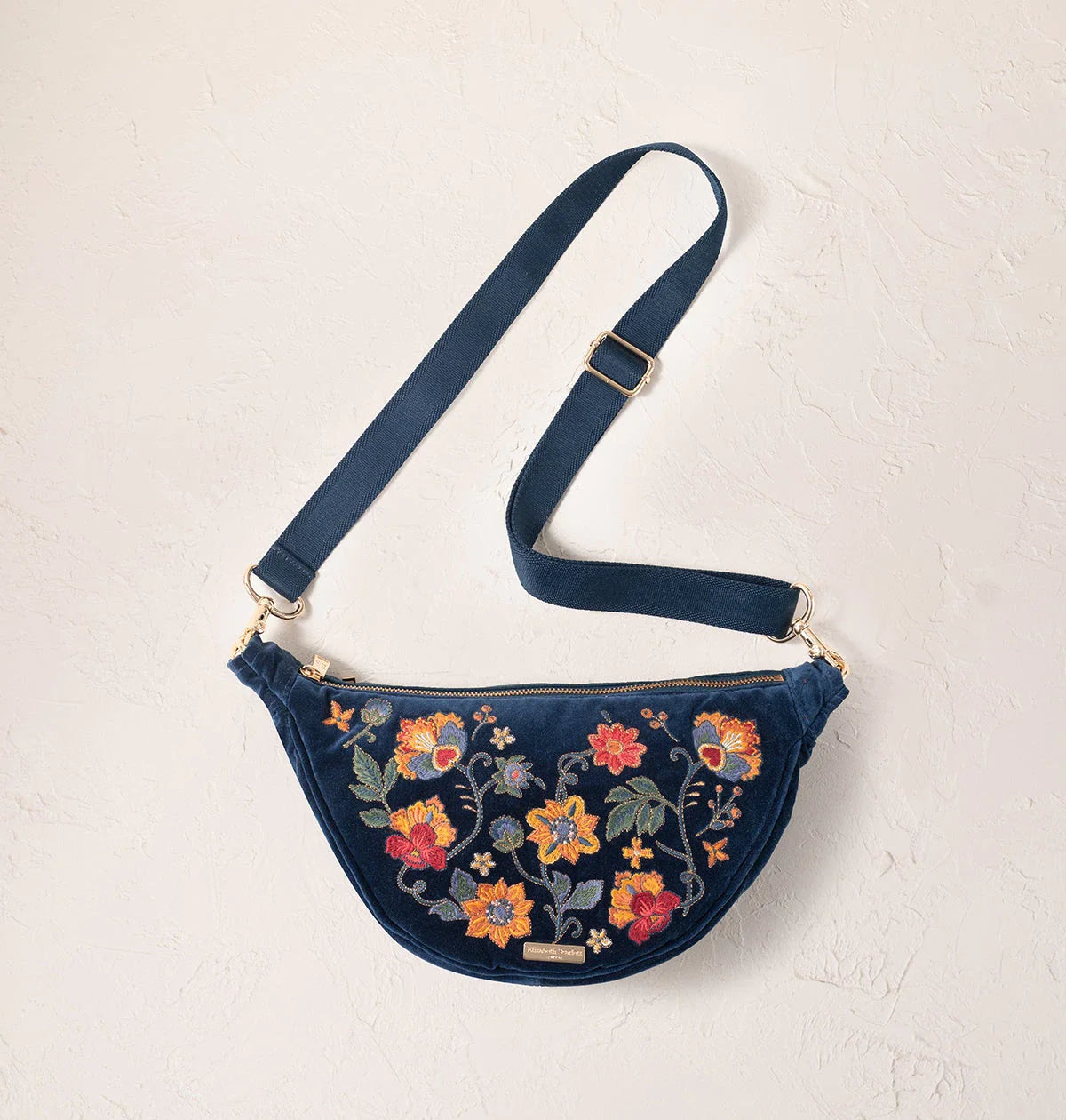 Botanical Garden Velvet Crossbody Sling Bag
