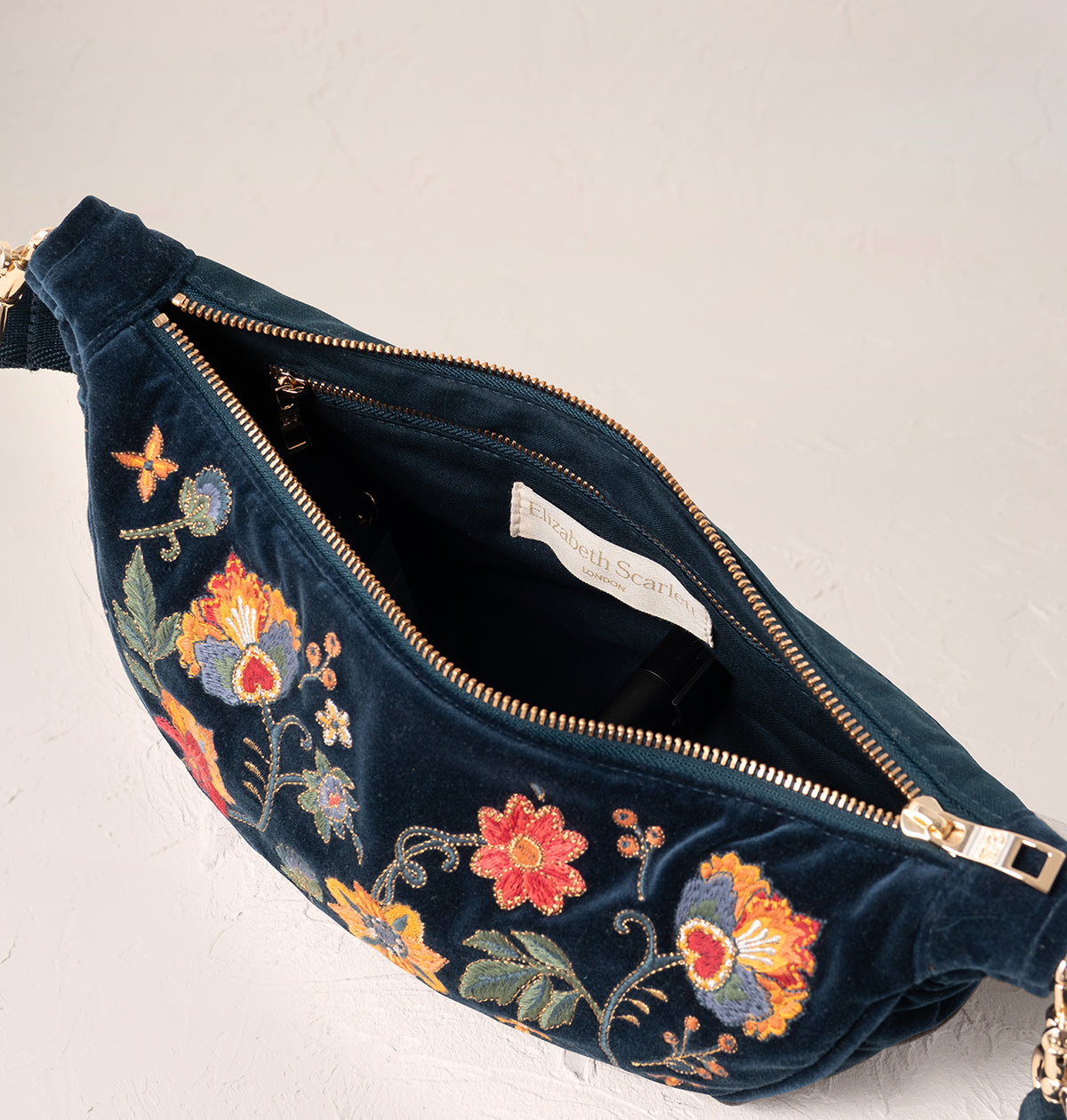 Botanical Garden Velvet Crossbody Sling Bag