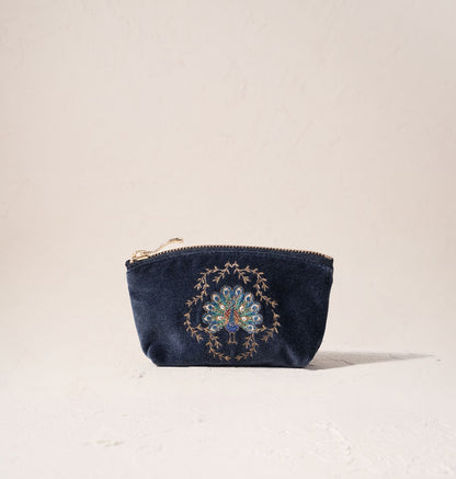 Botanical Peacock Coin Purse