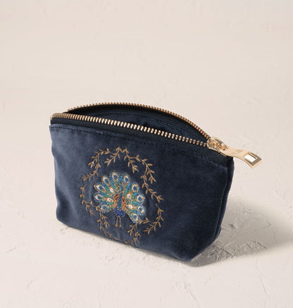 Botanical Peacock Coin Purse