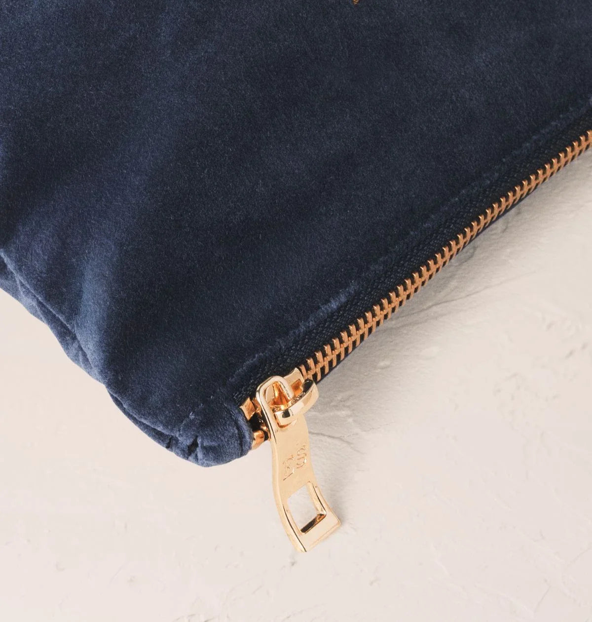 Botanical Peacock Velvet Mini Pouch