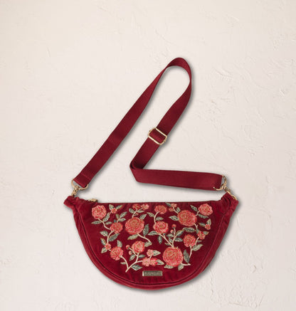Camellia Romance Crossbody Sling Bag