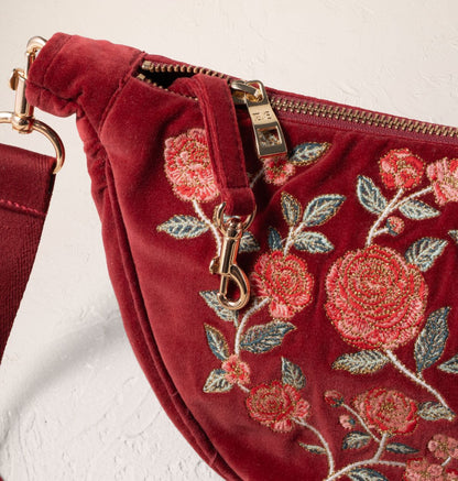 Camellia Romance Crossbody Sling Bag