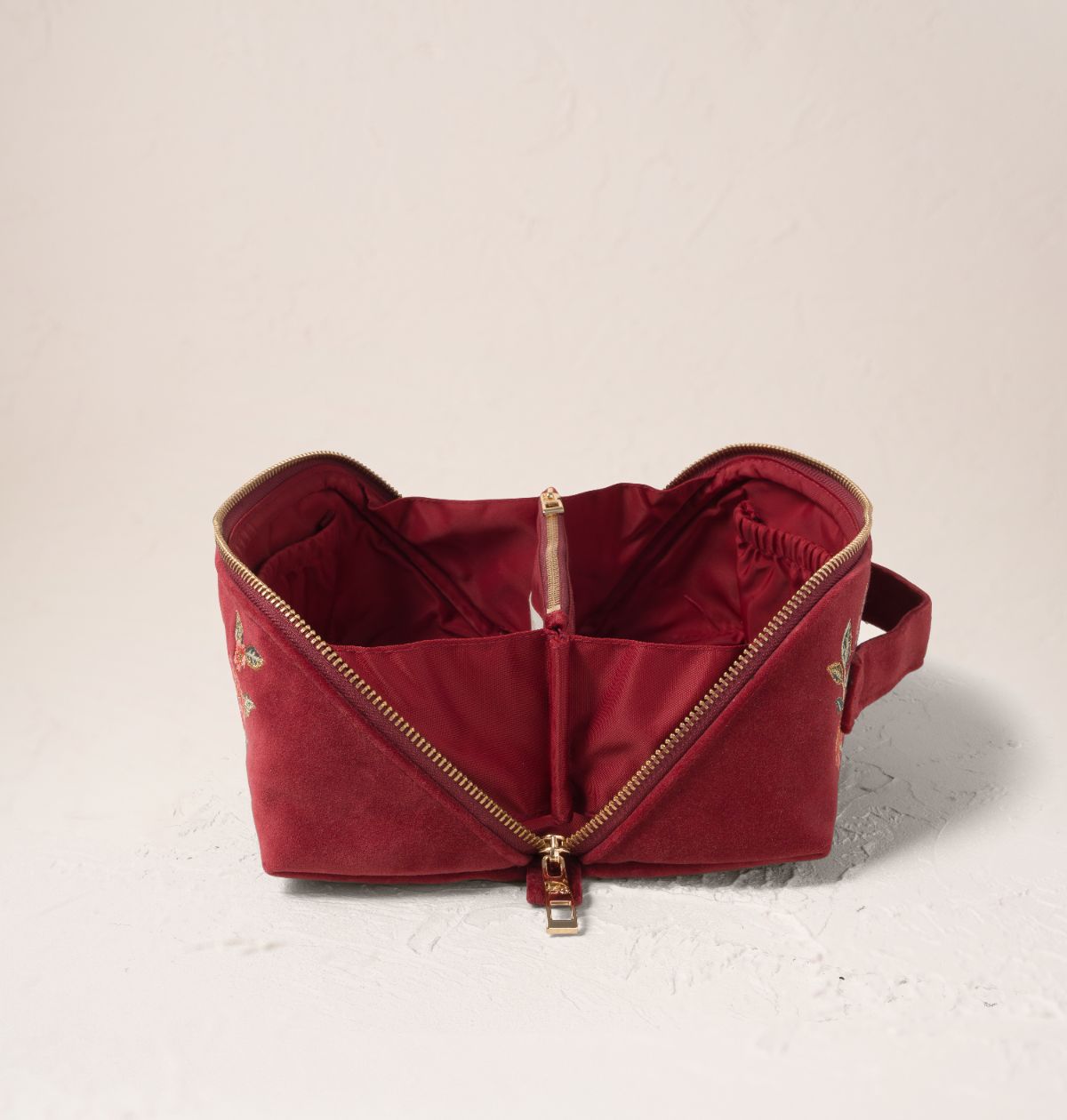 Camellia Romance Open Flat Makeup Bag