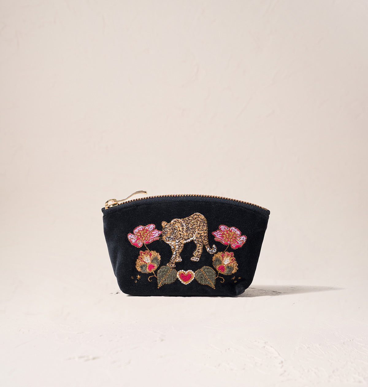 Celestial Leopard Velvet Coin Purse
