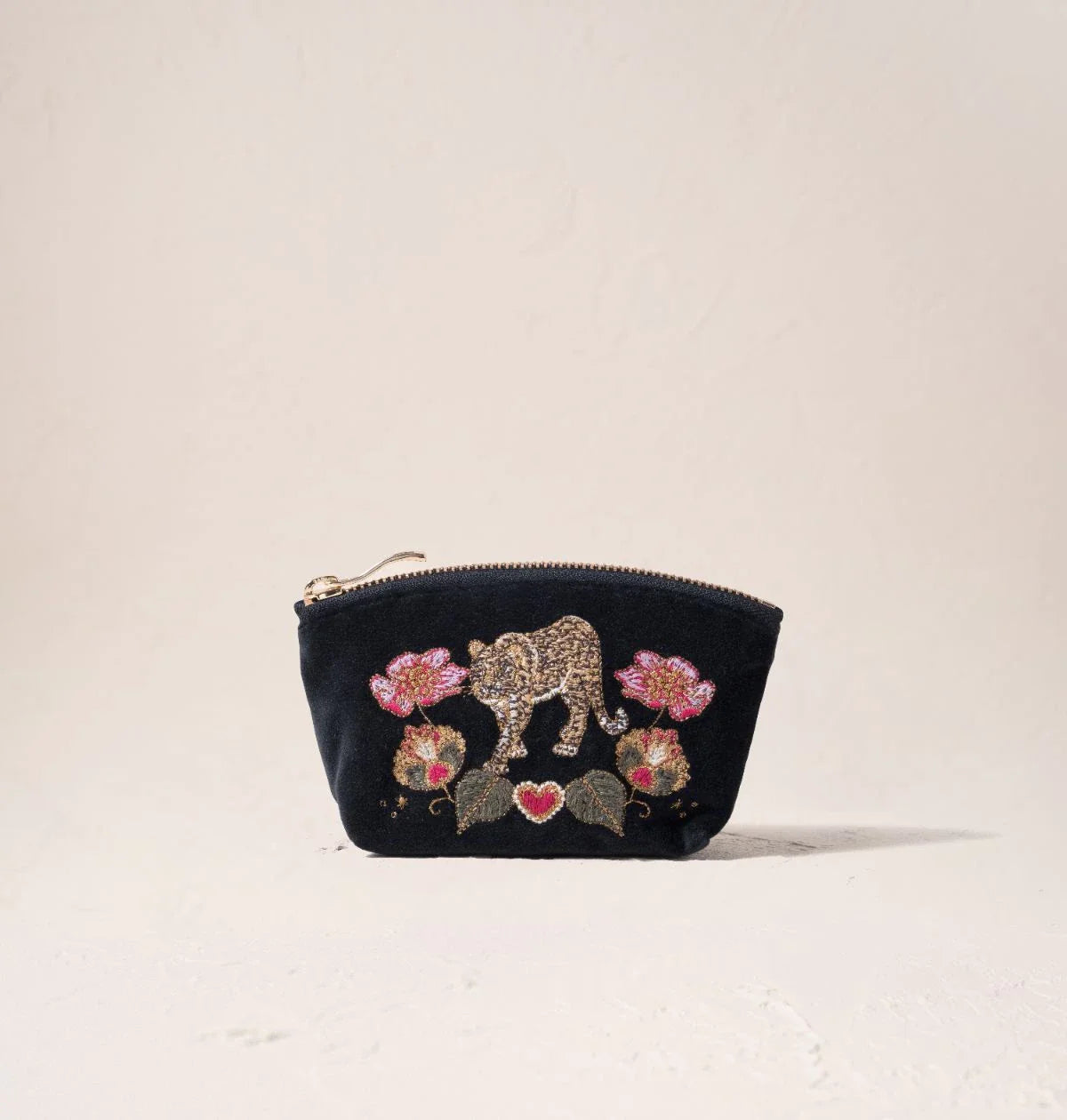Celestial Leopard Velvet Coin Purse