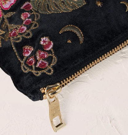 Celestial Leopard Velvet Everyday Pouch