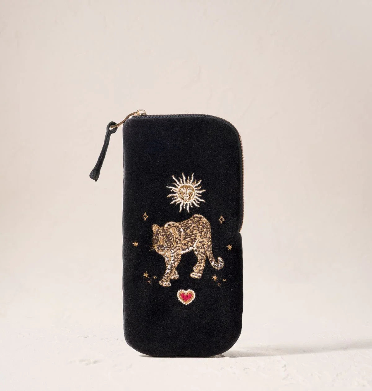 Celestial Leopard Velvet Glasses Case
