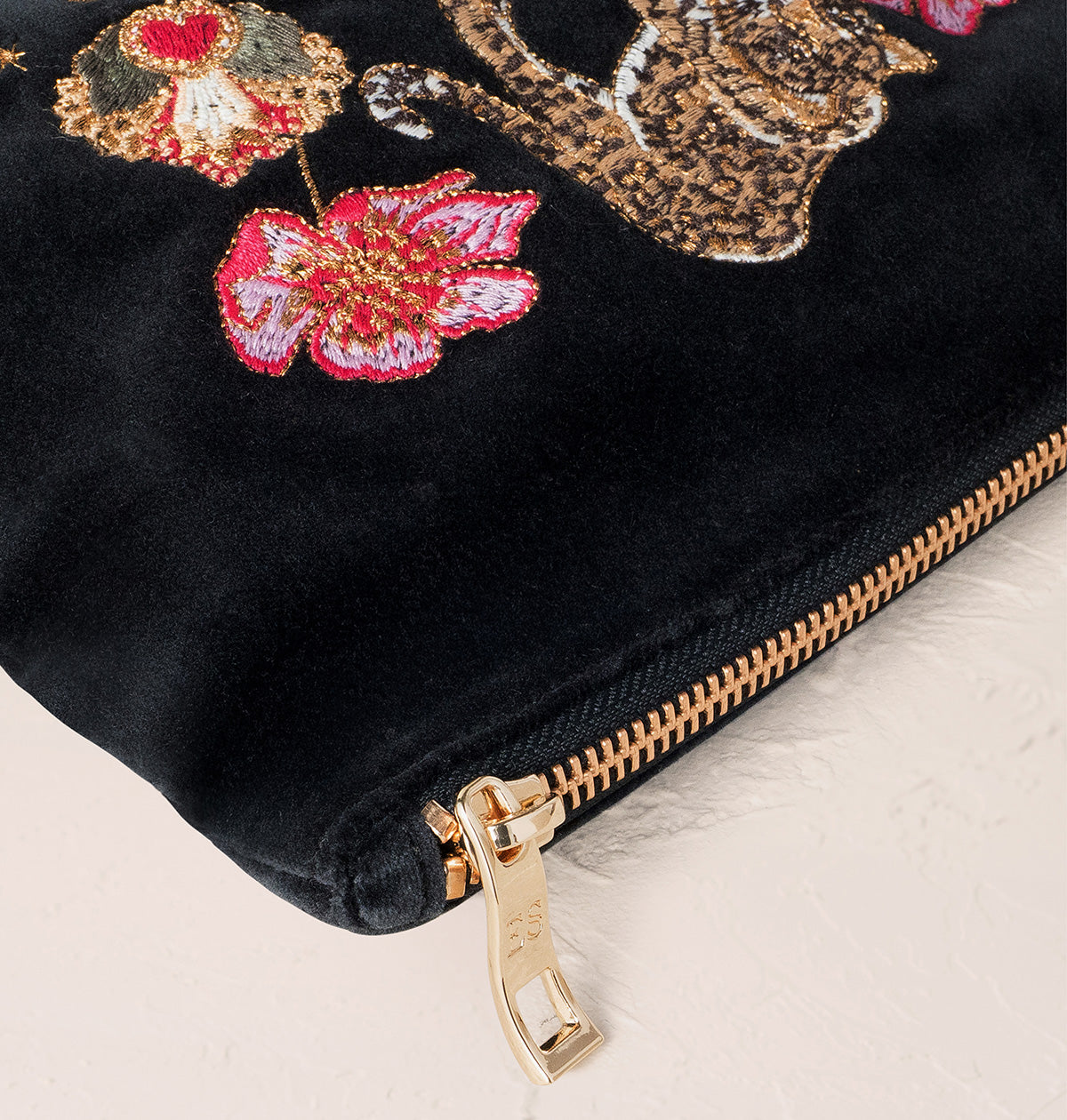 Celestial Leopard Velvet Mini Pouch