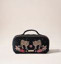 Celestial Leopard Velvet Open Flat Makeup Bag