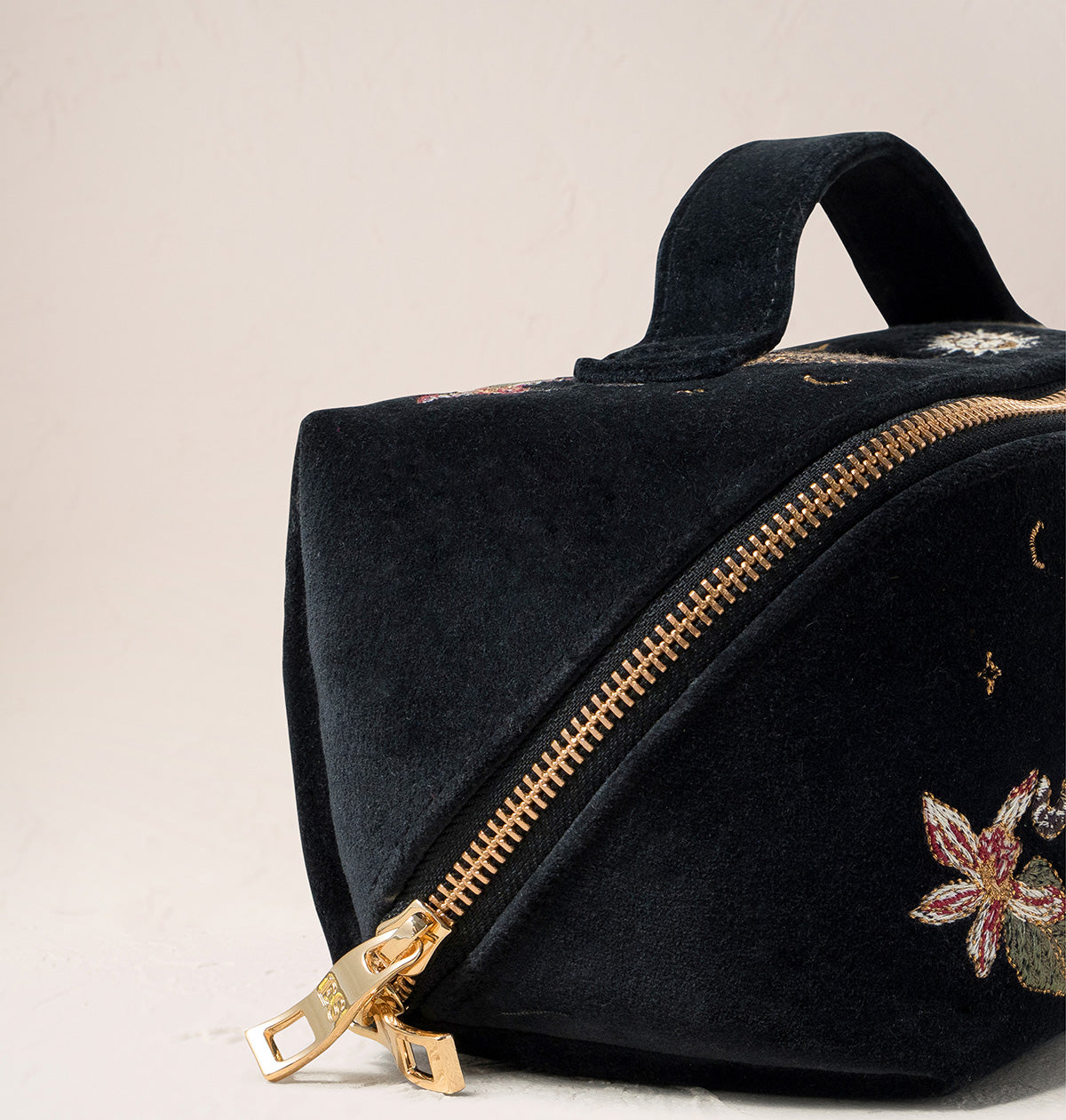 Celestial Leopard Velvet Open Flat Makeup Bag