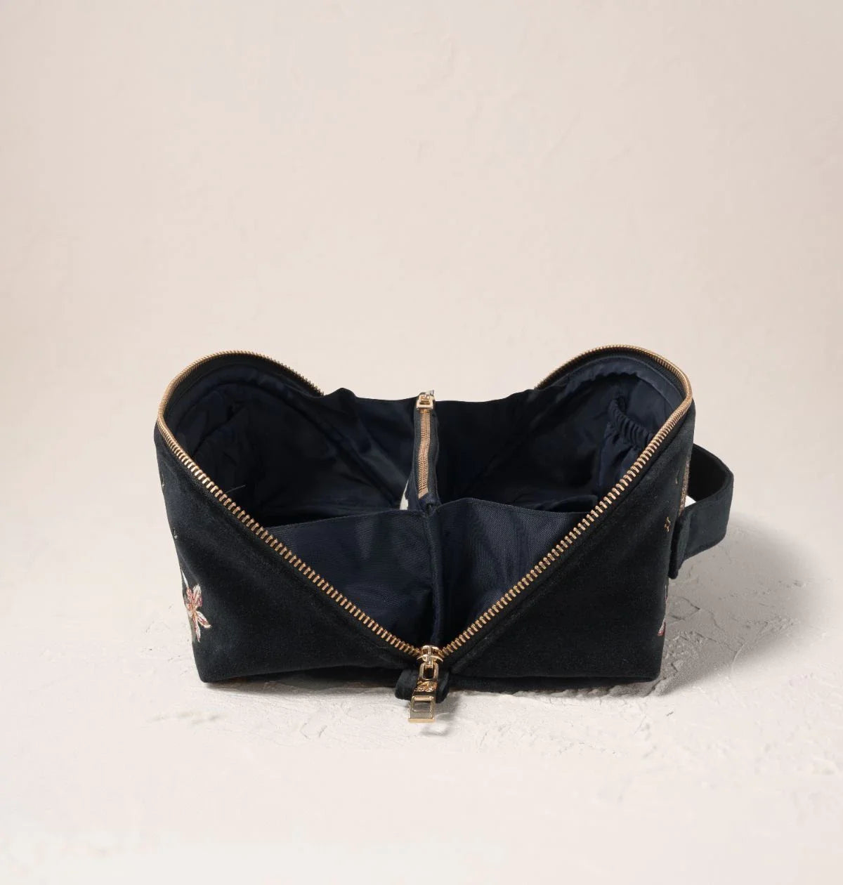 Celestial Leopard Velvet Open Flat Makeup Bag