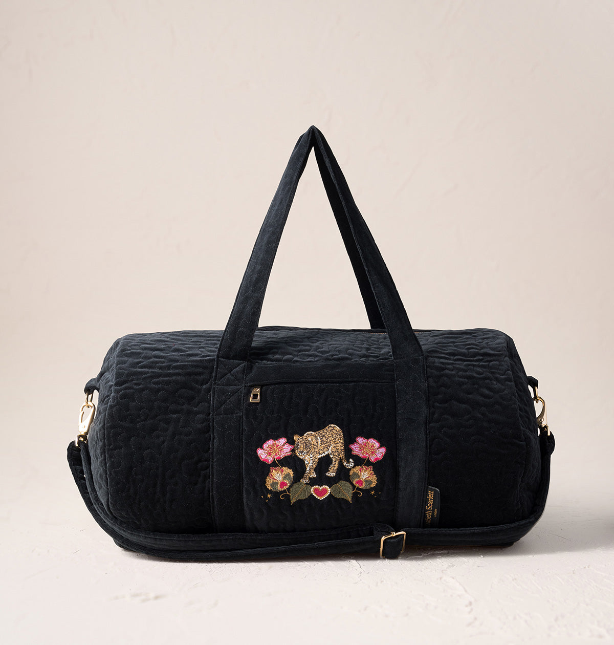 Celestial Leopard Velvet Overnight Bag