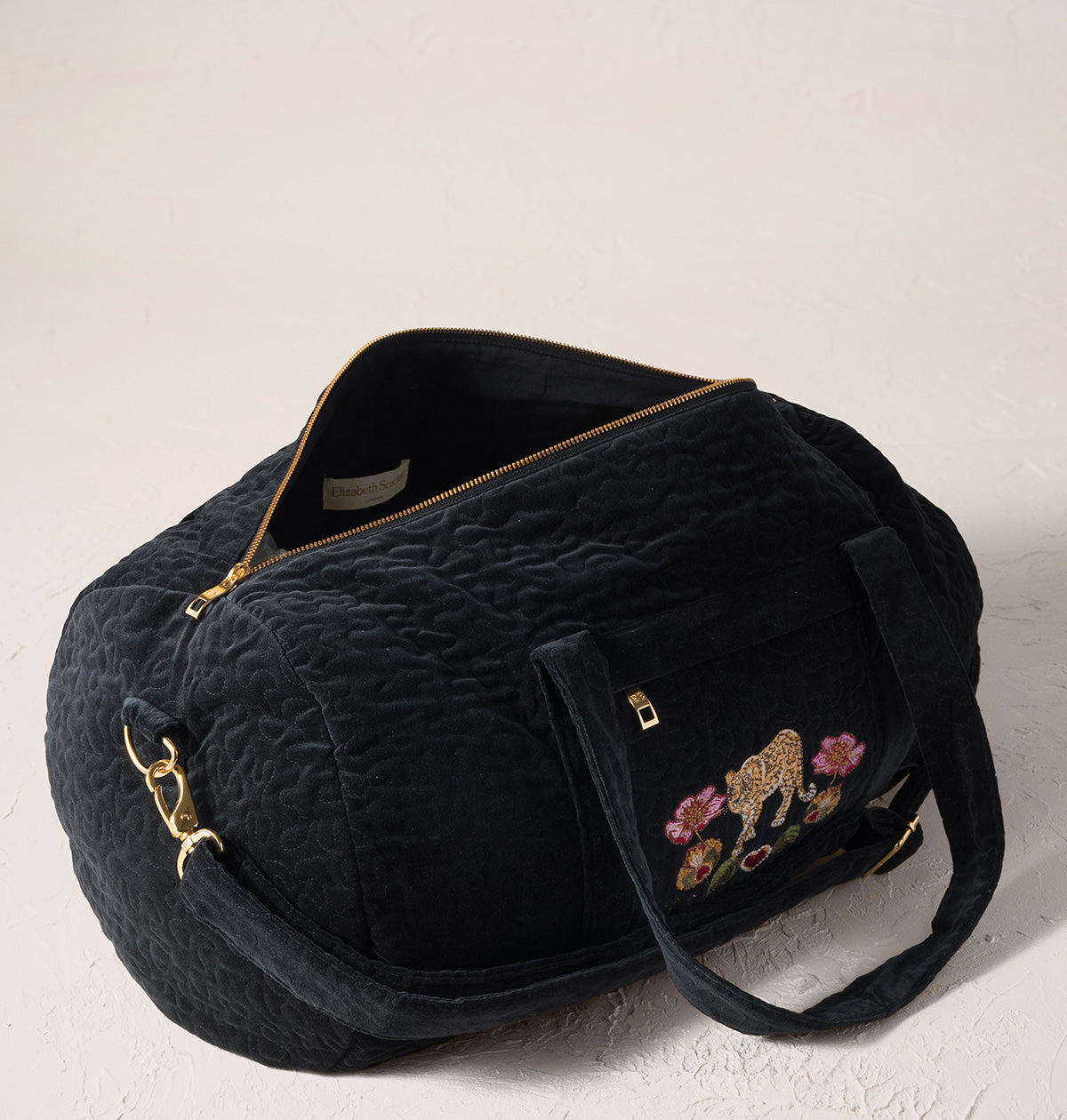Celestial Leopard Velvet Overnight Bag