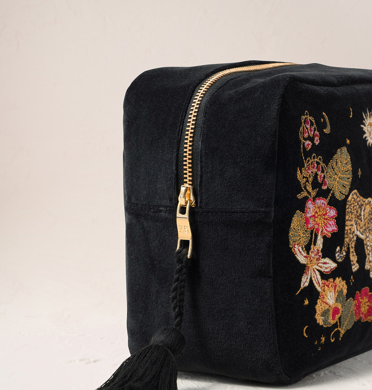 Celestial Leopard Velvet Wash Bag
