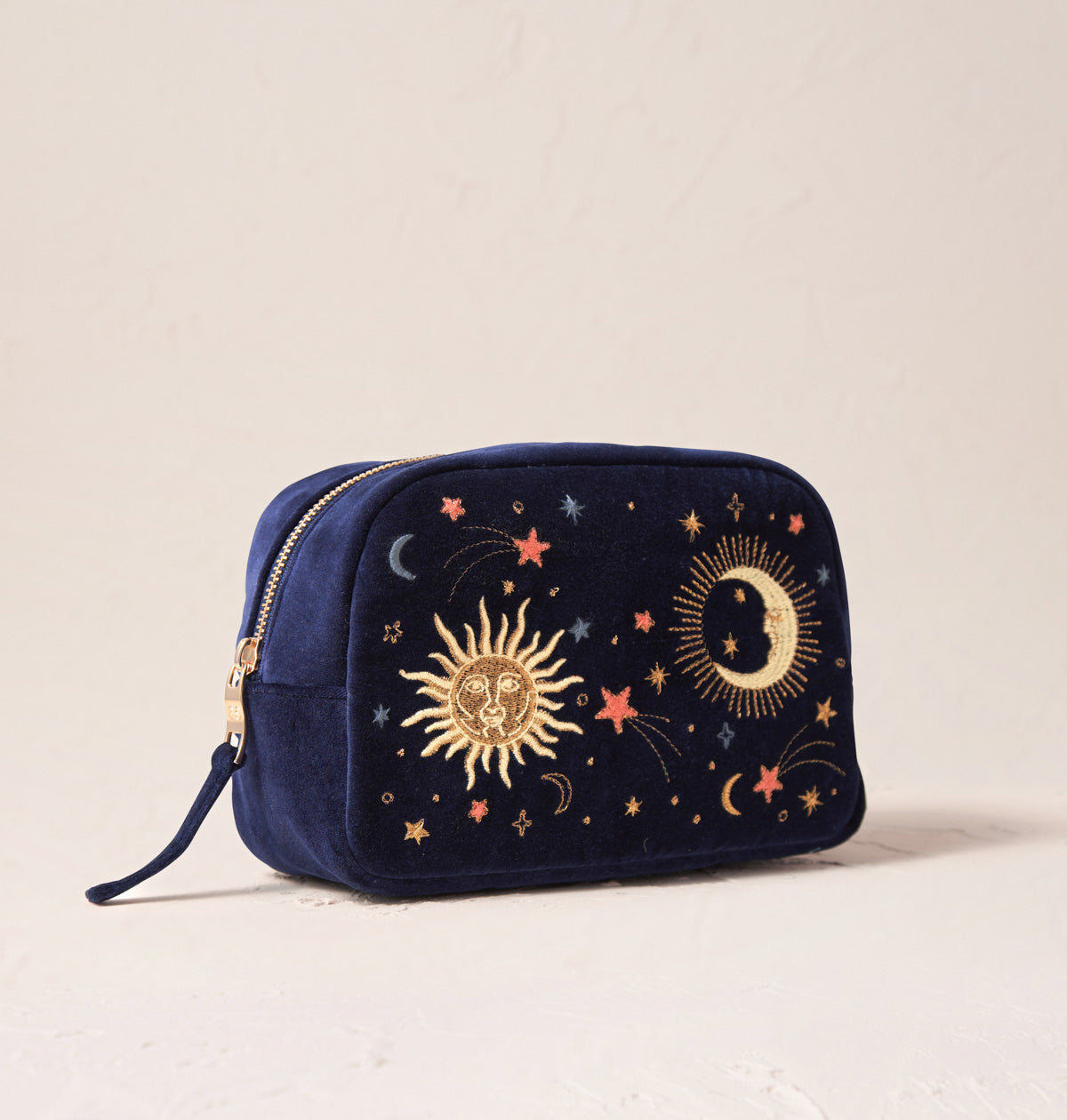 Celestial Navy Velvet Makeup Bag – Elizabeth Scarlett
