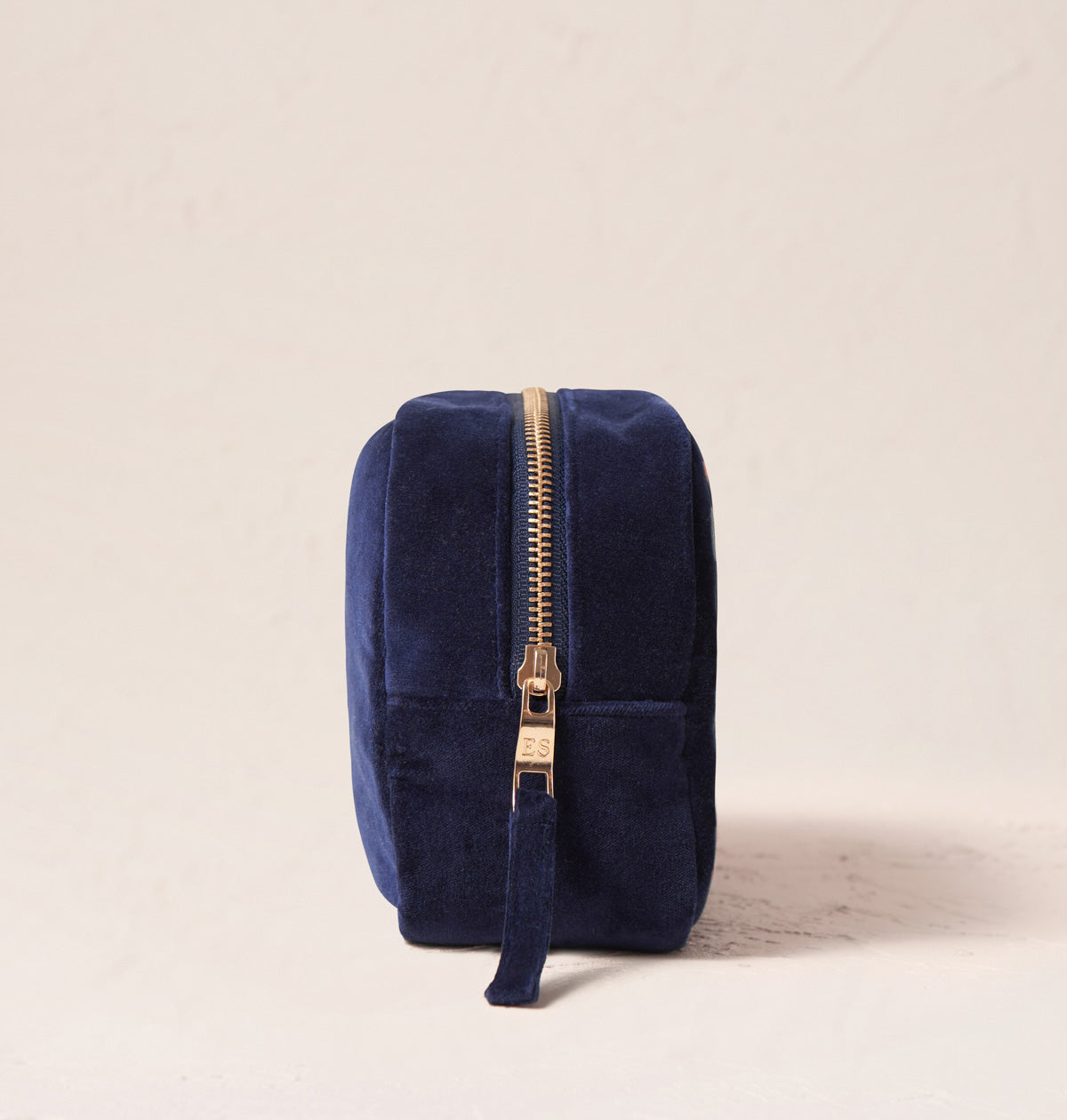 Celestial Navy Velvet Makeup Bag
