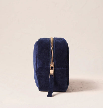 Celestial Navy Velvet Makeup Bag