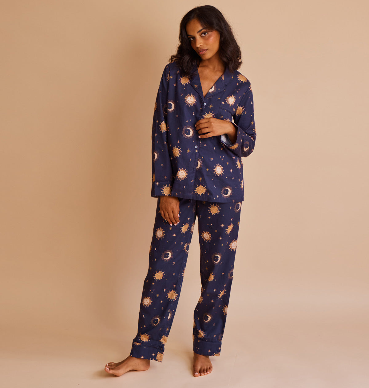 Cotton Sateen Celestial Pyjamas – Elizabeth Scarlett