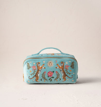 Celestial Tigers Open Flat Makeup Bag