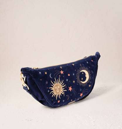 Celestial Velvet Crossbody Sling Bag