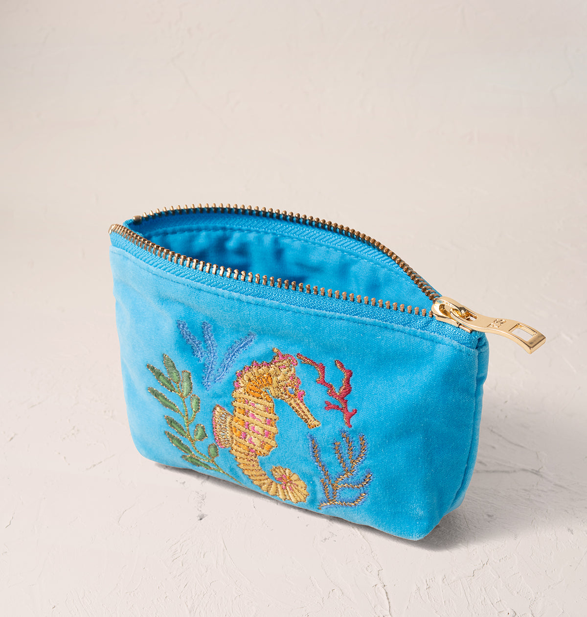 Coral Seahorse Makeup Bag – Elizabeth Scarlett