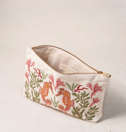 Coral Seahorse Everyday Pouch