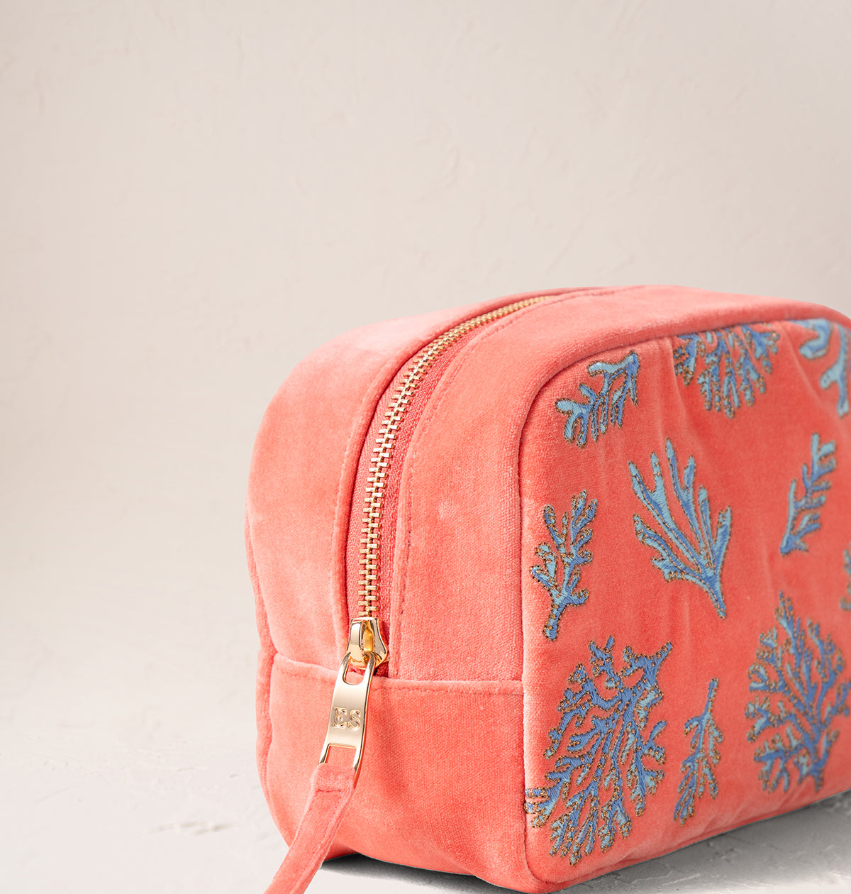 Coral Makeup Bag