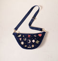 Cosmic Charms Velvet Crossbody Sling Bag