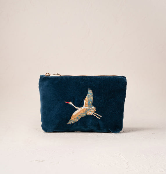 Cranes Mini Pouch – Elizabeth Scarlett