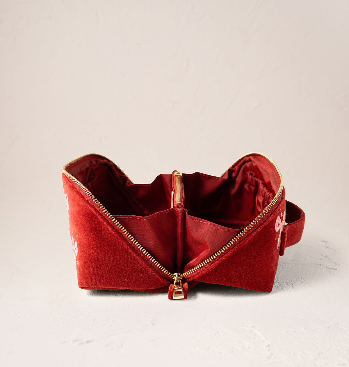 Dazzling Bows Open Flat Makeup Bag