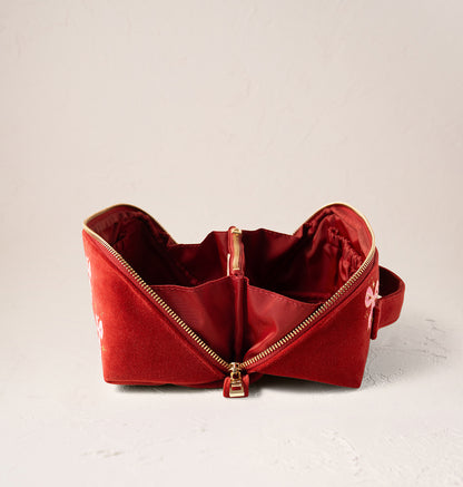 Dazzling Bows Open Flat Makeup Bag