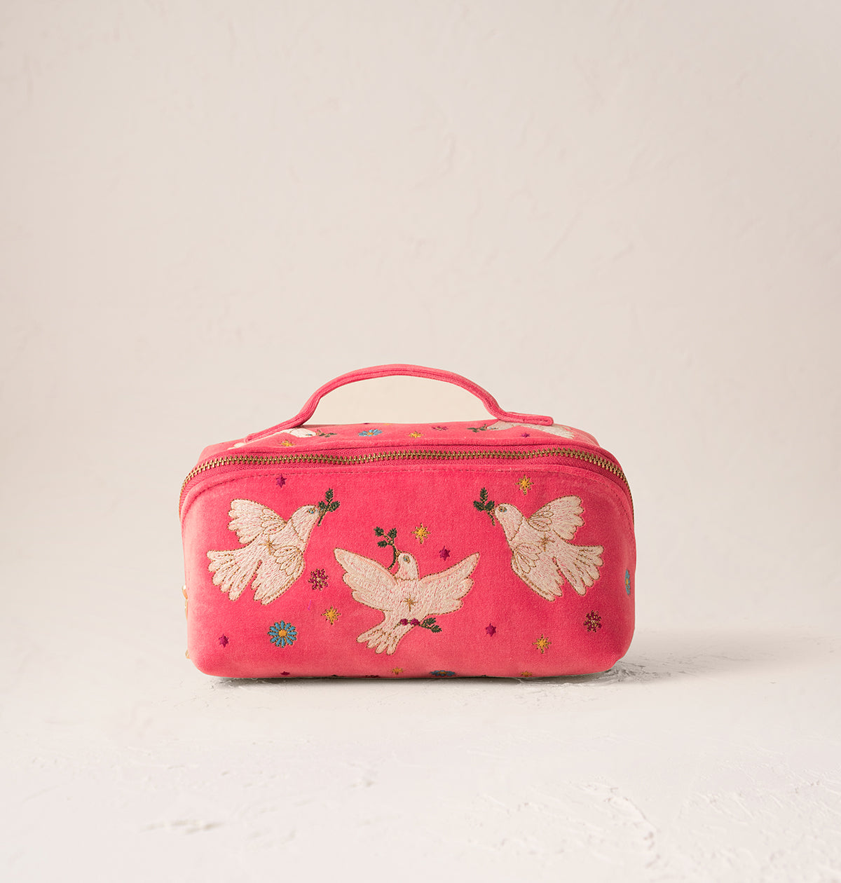 Doves of Peace Open Flat Makeup Bag