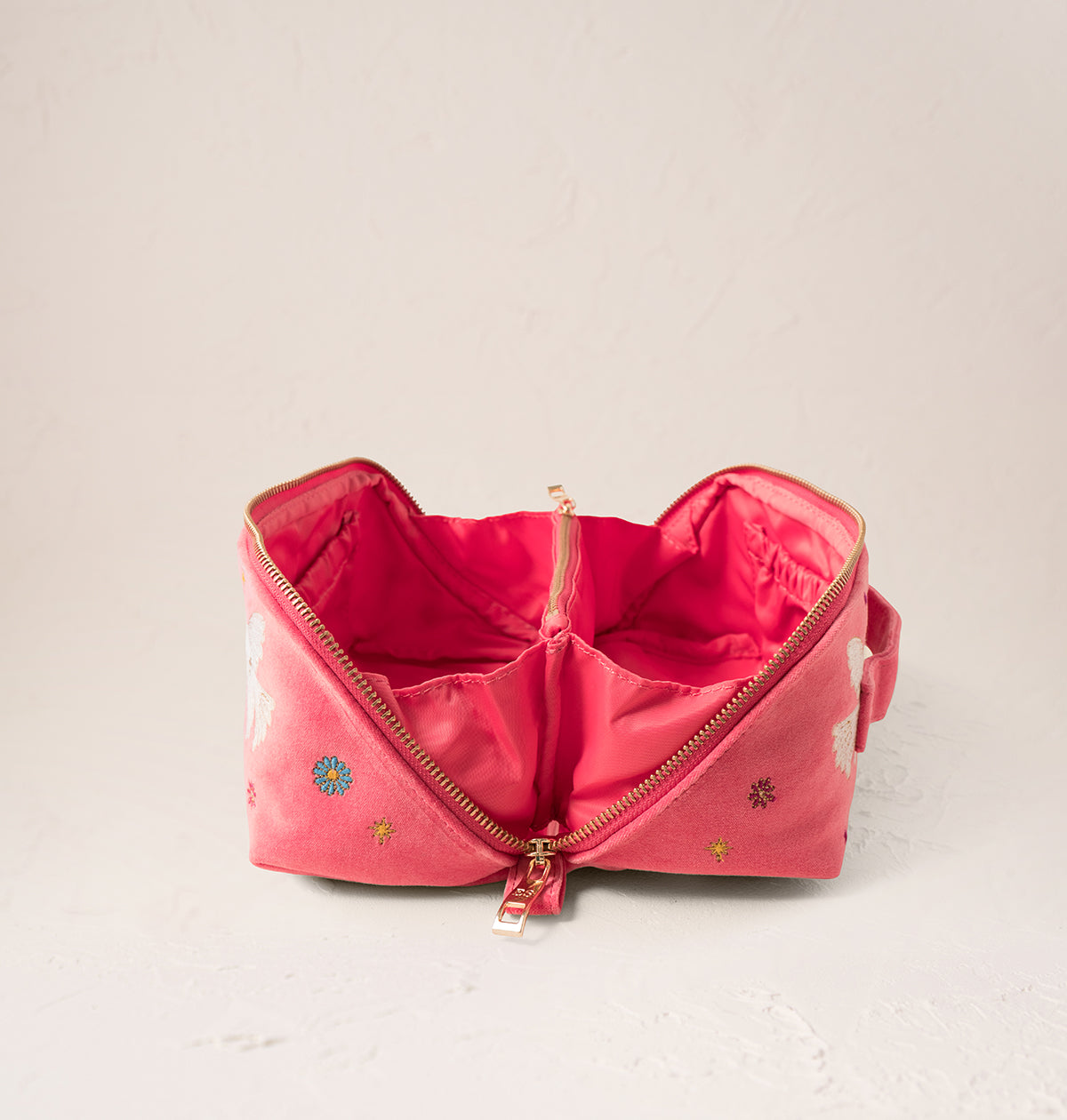Doves of Peace Open Flat Makeup Bag