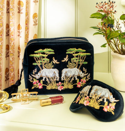 Wild Rhino Velvet Wash Bag