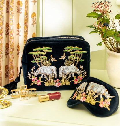 Wild Rhino Velvet Wash Bag