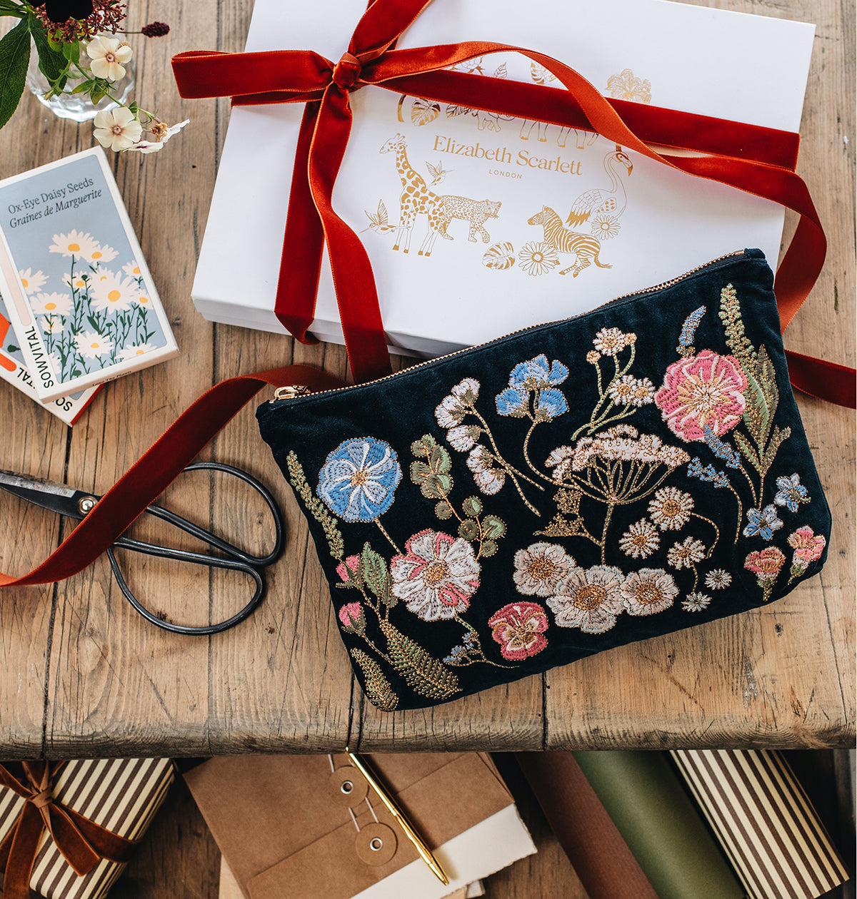 Pressed Flowers Everyday Pouch
