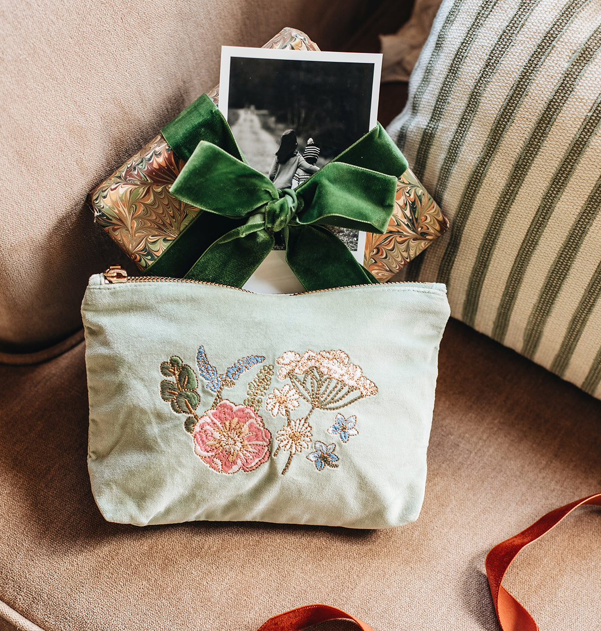 Pressed Flowers Mini Pouch