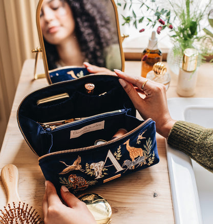 Safari Alphabet Open Flat Makeup Bag
