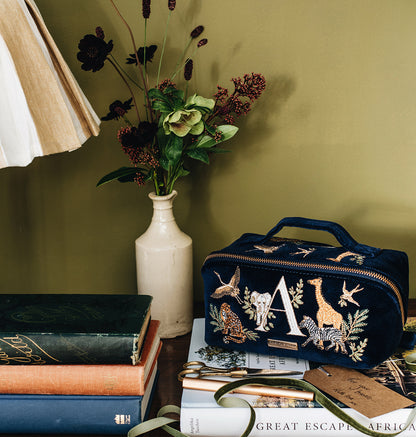 Safari Alphabet Open Flat Makeup Bag