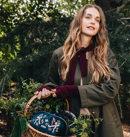Berries & Bows Open Flat Makeup Bag