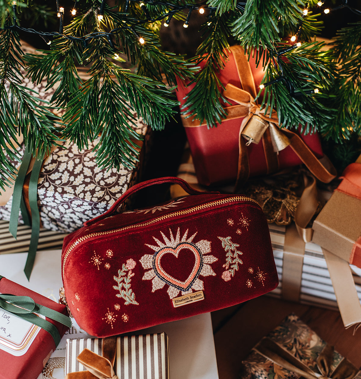 Enchanted Heart Open Flat Makeup Bag
