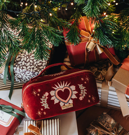 Enchanted Heart Open Flat Makeup Bag