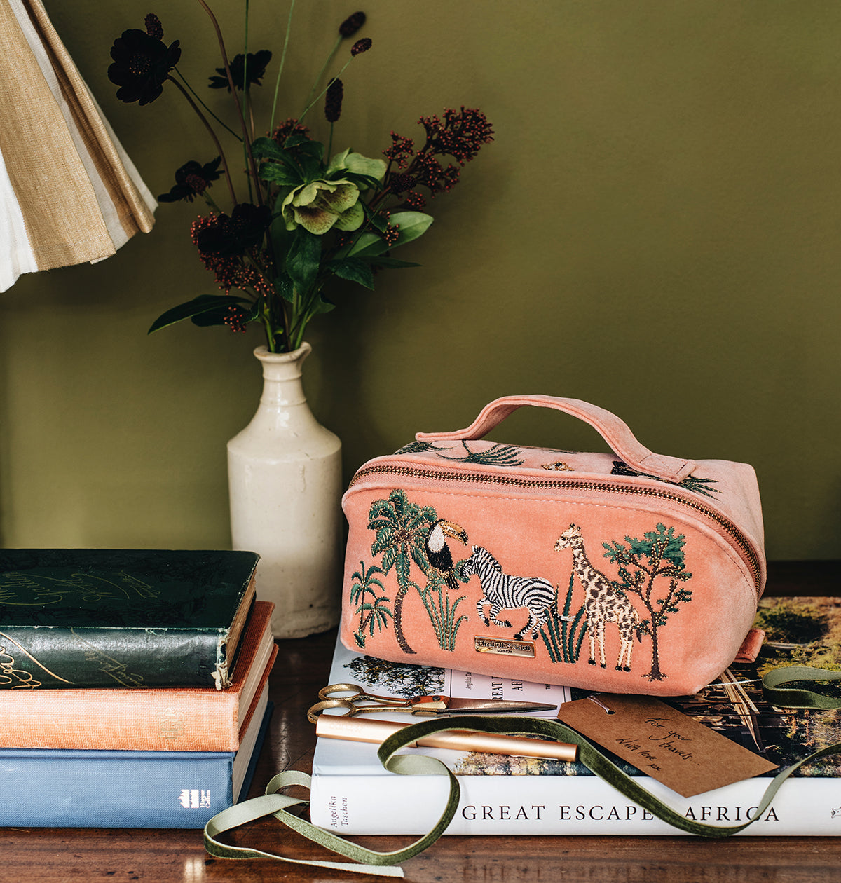 World Wildlife Open Flat Makeup Bag