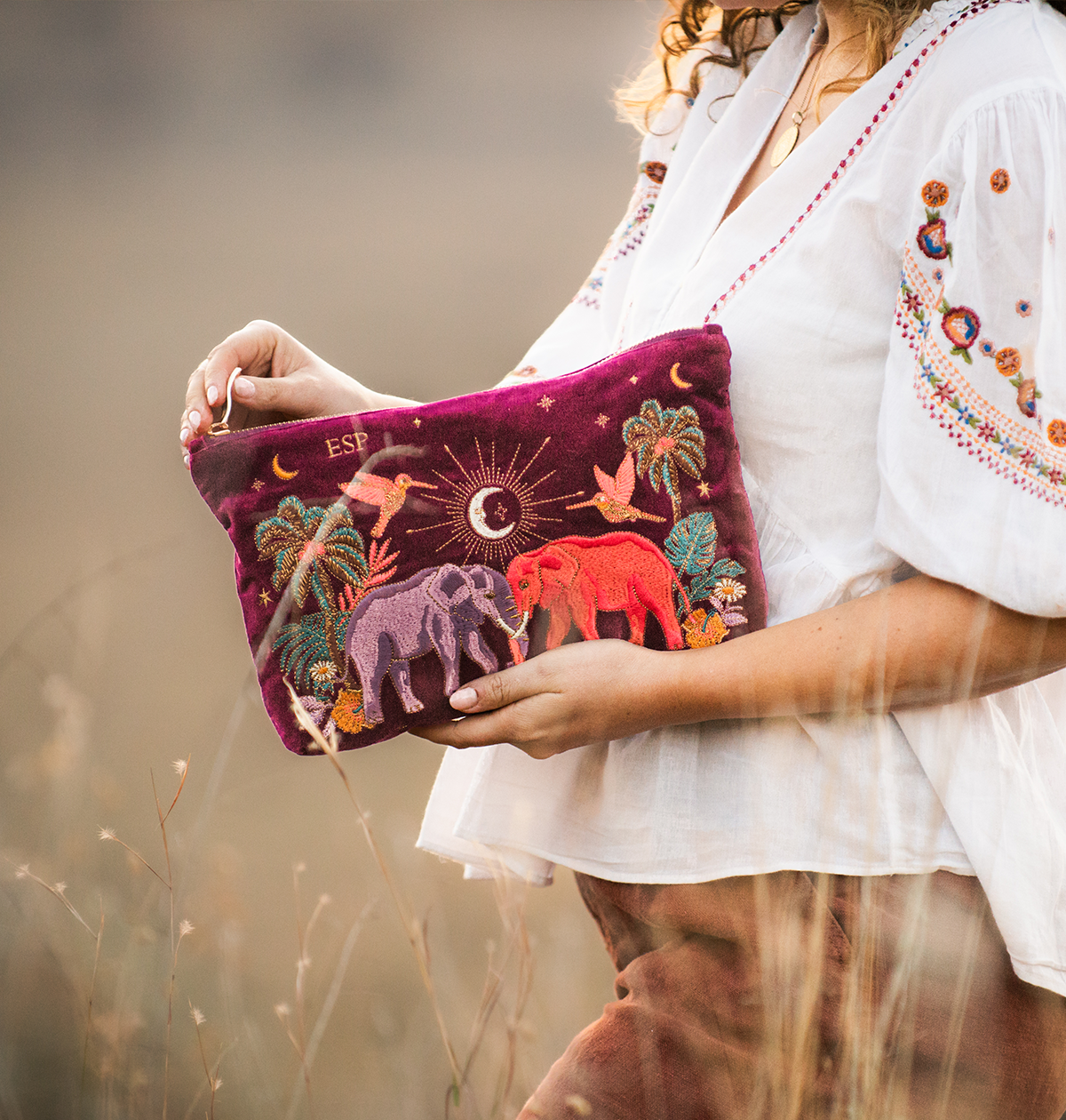 Enchanted Elephant Everyday Pouch – Elizabeth Scarlett Enchanted Elephant Everyday Pouch – Elizabeth Scarlett