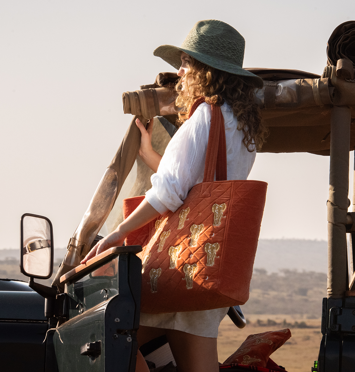 Golden Elephants Tote