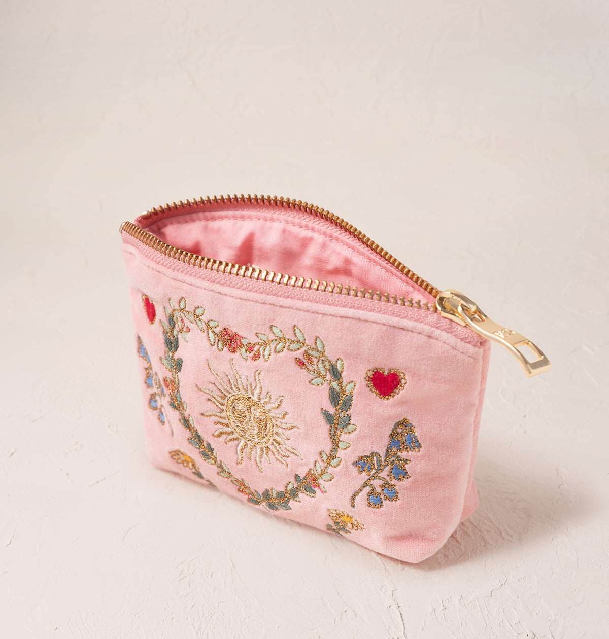 エリザベススカーレット Earth Goddess Pink Velvet Wash Bag Earth Goddess Wash Bag – Elizabeth Scarlett