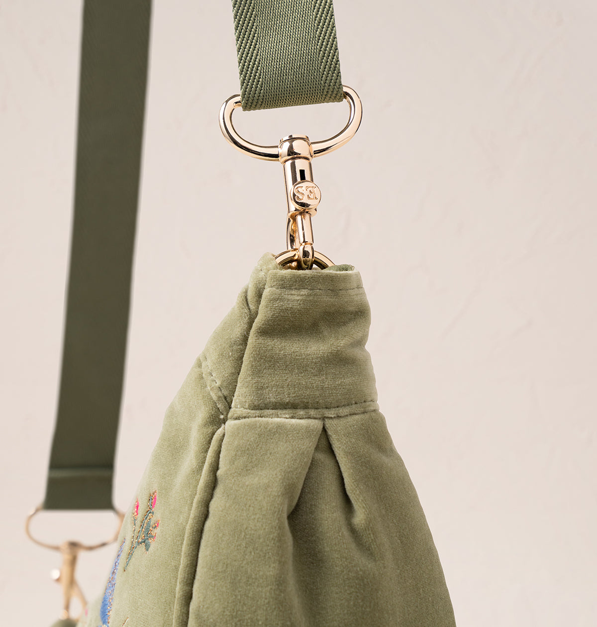 Earth Goddess Velvet Crossbody Sling Bag